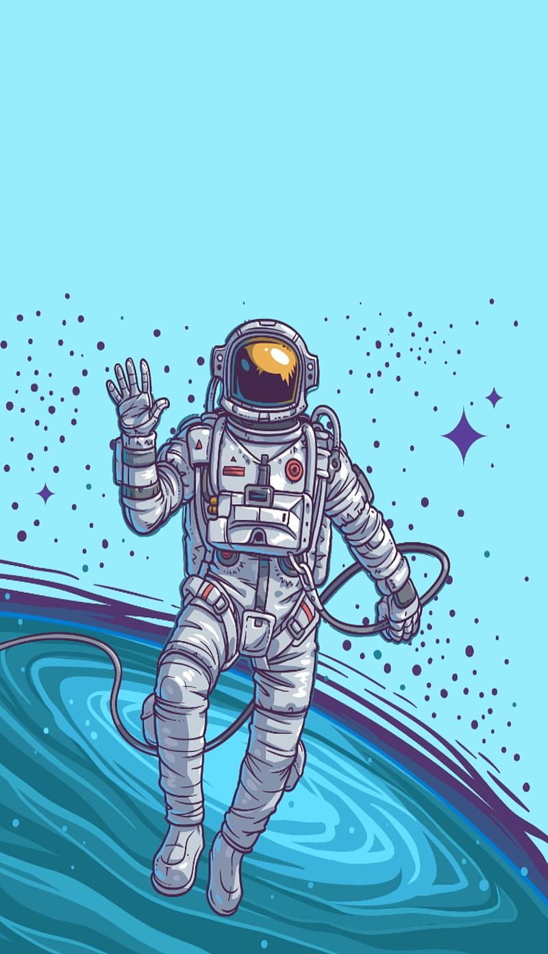Astronaut, desenho, fantasy, man, material, HD mobile wallpaper | Peakpx