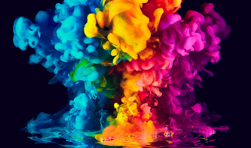 colorful smokes, blending, Abstract, HD wallpaper