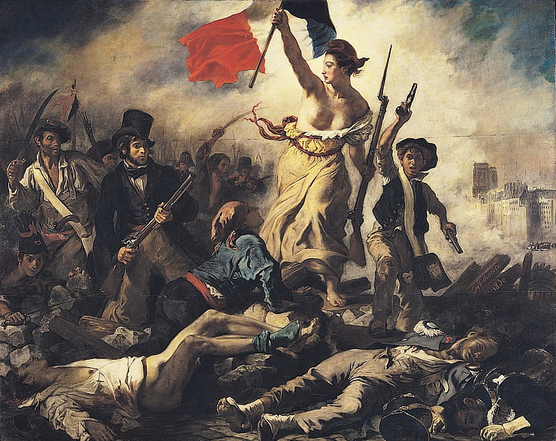 Liberty Leading the People, pretty, arms, foggy, paris, fog, delacroix, gun, colored, museum, hats, french revolution, cool, france, awesome, great, white, red, colorful, bonito, woman, revolution liberty, guns, people, painting, hot, smoke, blue, amazing, female, guerra, dom, arm, flag, hat, warrior, girl, drawing, fight, louvre, HD wallpaper