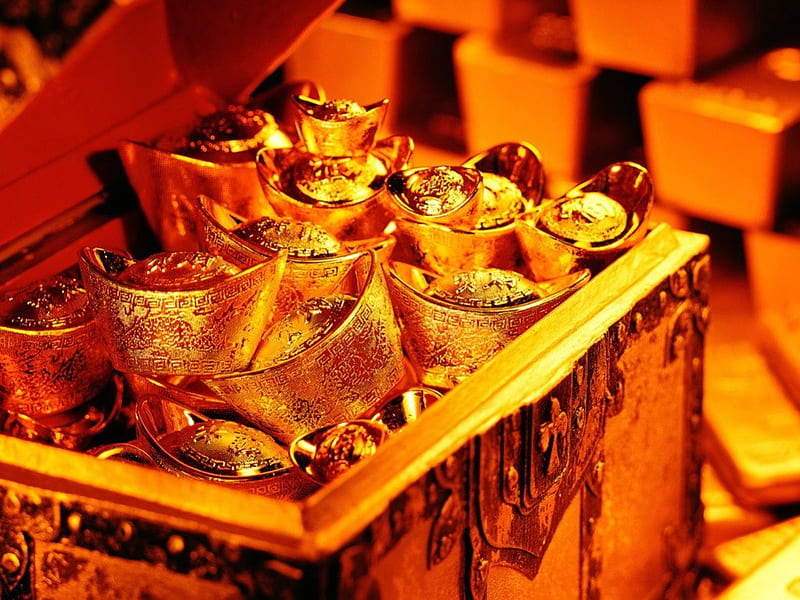 My Treasure Chest, treasure chest, money, gold, bullion, HD wallpaper