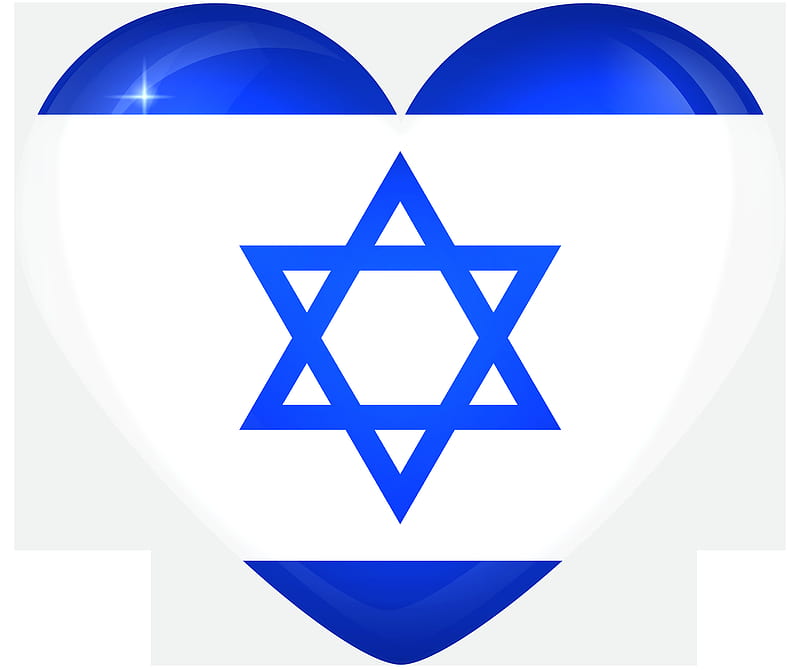 Flag Of Israel, flag, heart, israel, israeli, israeli flag, symbol, HD wallpaper