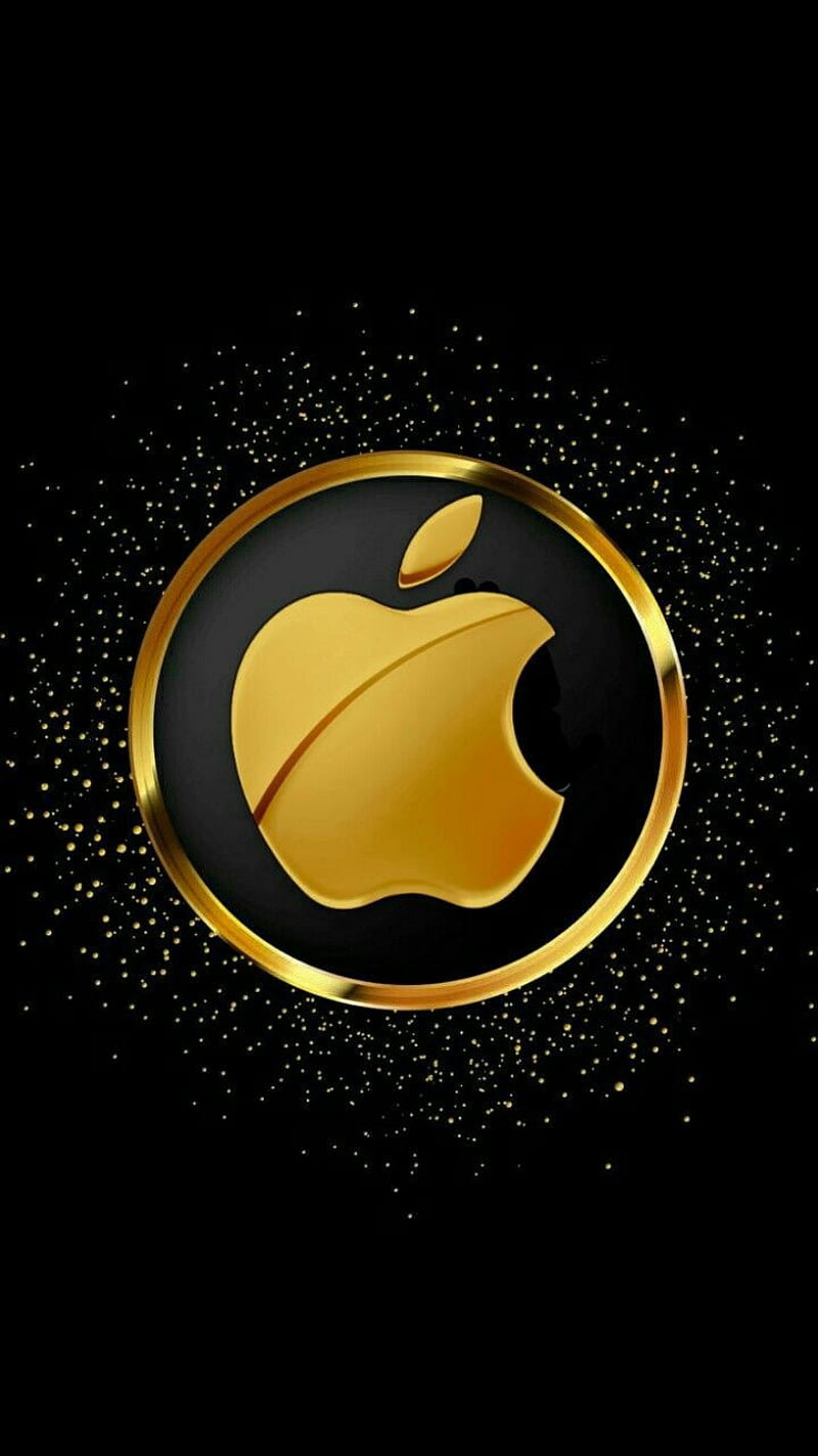 HD apple logo gold wallpapers | Peakpx