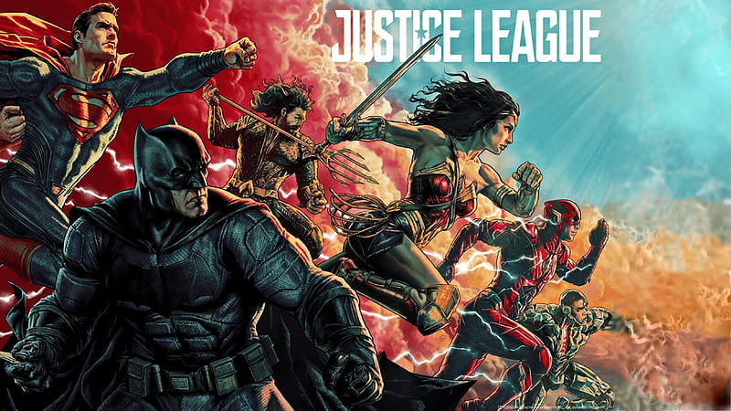 Justice League Poster , justice-league, movies, 2017-movies, wonder-woman, superman, batman, aquaman, flash, artwork, HD wallpaper