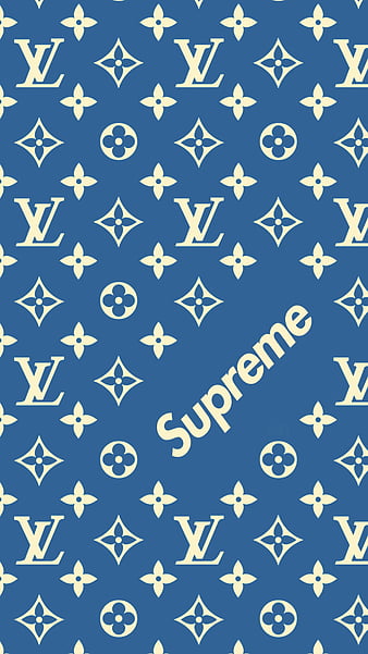 Supreme LouisVuitton, blue, louis vuitton, HD phone wallpaper