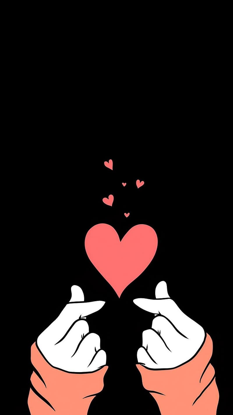 Finger Love, Two Hands Making Heart Symbol, heart, HD phone wallpaper