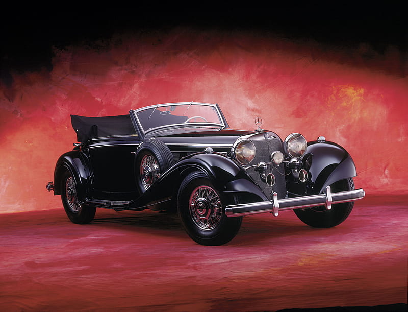 1938 Mercedes 540K, 540k, benz, cabriolet, antique, automobile, car, mercedes, classic, 1938, HD wallpaper