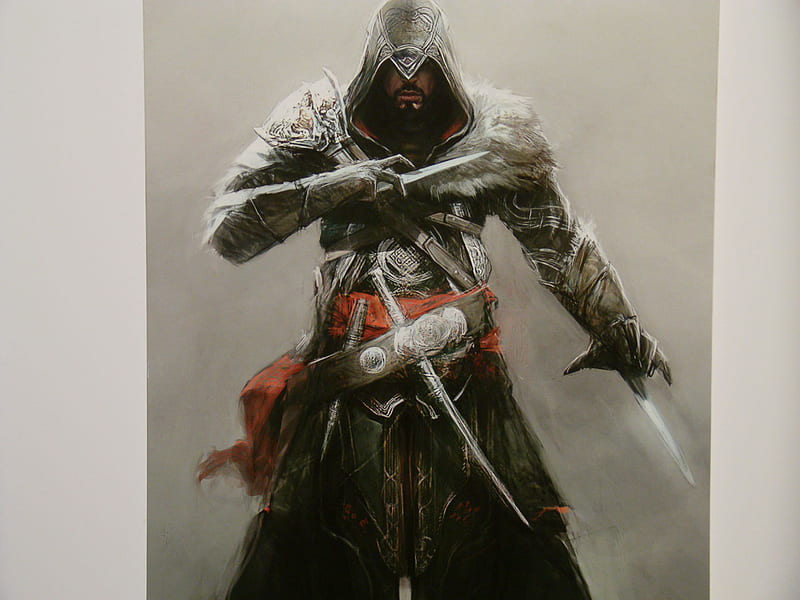 Ezio Auditore De Franze, armor, hood, warrior, blade, assassin, HD wallpaper