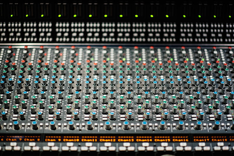 selective focus graphy of black and red audio mixer, HD wallpaper