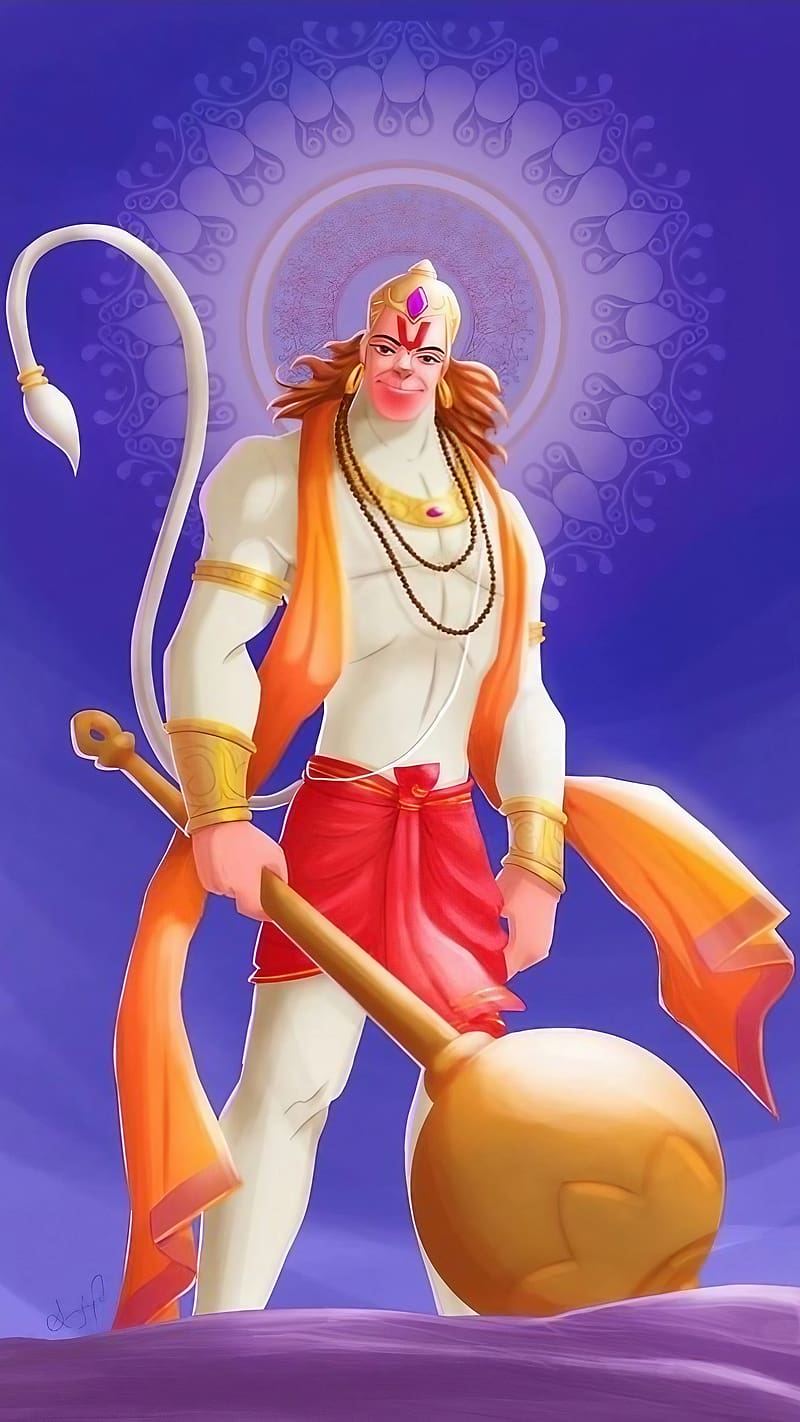 Hanuman Bodybuilding, vector art hanuman, vector art, lord, god, bhakti, devtional, HD phone wallpaper