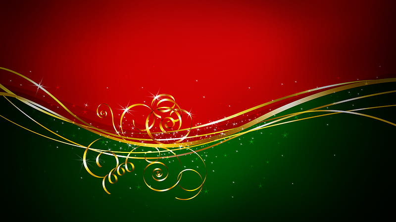 Christmas decoration, red, pretty, bonito, nice, gold, green, beauty,  lovely, HD wallpaper | Peakpx
