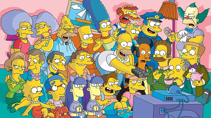Homer Simpson, Tv Show, Bart Simpson, Lisa Simpson, The Simpsons, Maggie Simpson, Marge Simpson, Krusty The Clown, HD wallpaper