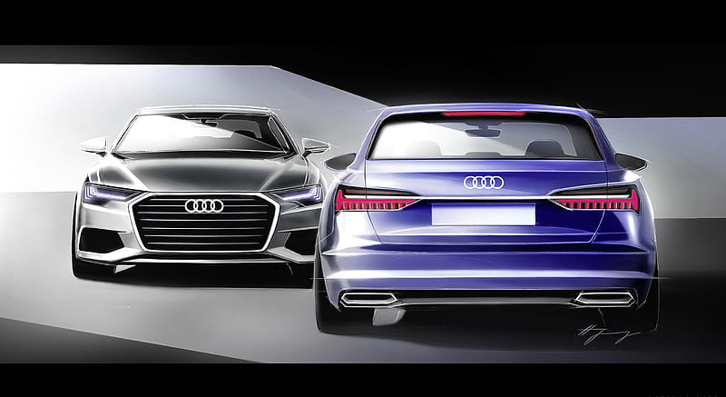 2019 Audi A6 Avant - Design Sketch , car, HD wallpaper