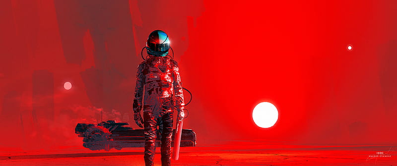 Iron Scifi Astronaut , scifi, astronaut, artist, artwork, digital-art, HD wallpaper