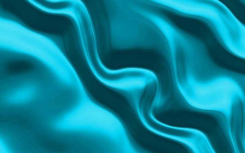 Turquoise waves texture, Turquoise waves background, 3d waves texture, 3d art, Turquoise 3d texture, HD wallpaper