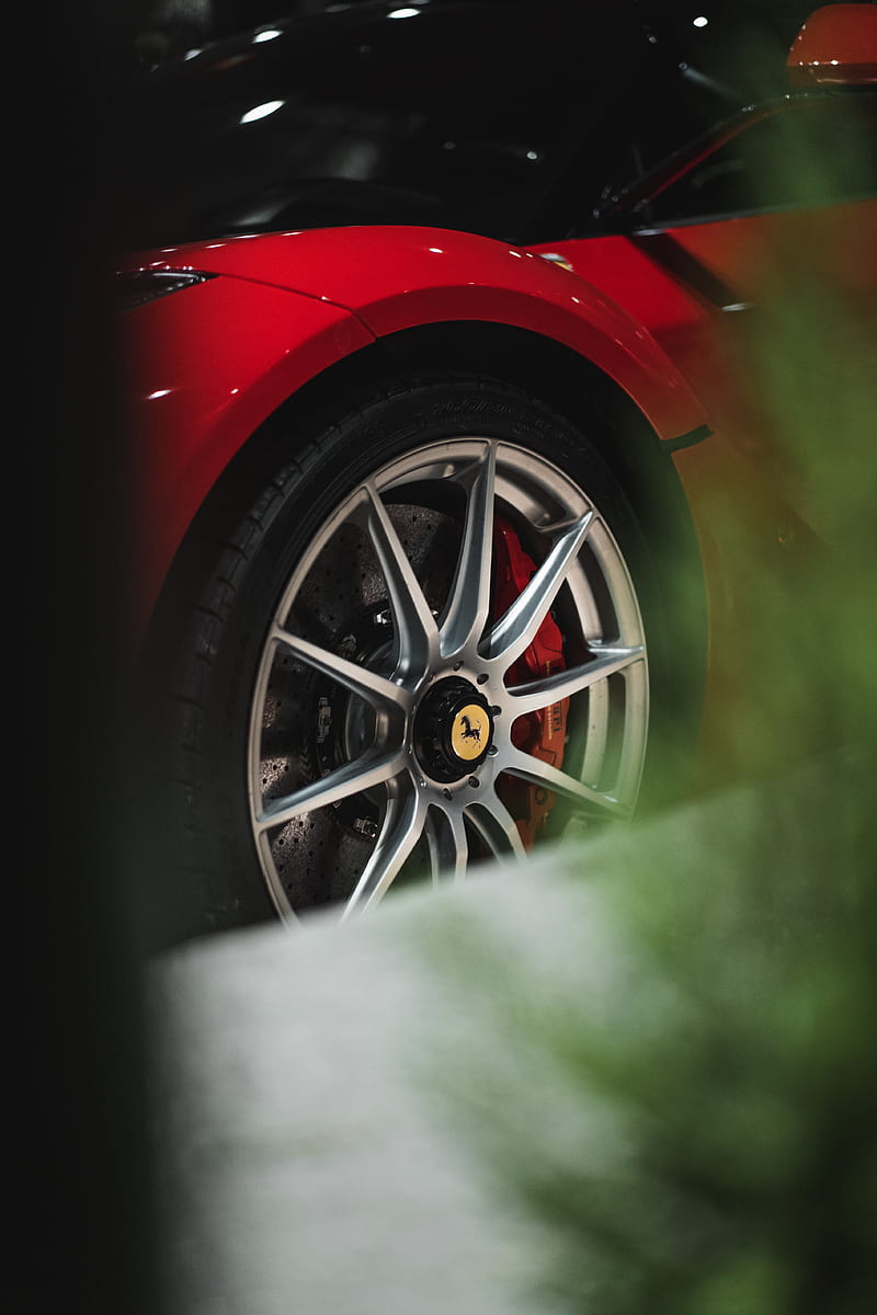 Ferrari, salon, sports car, steering wheel, HD phone wallpaper