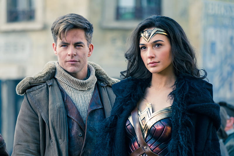 Chris Pine And Gal Gadot In Wonder Woman, wonder-woman, movies, super-heroes, 2017-movies, gal-gadot, HD wallpaper