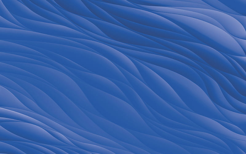 dark blue waves plaster texture, dark blue waves background, plaster texture, waves texture, dark blue waves texture, HD wallpaper