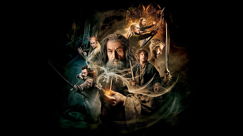 The Hobbit : The Desolation of Smaug, Tolkien, The Hobbit, Martin man, The Desolation of Smaug, Peter Jackson, Smaug, Movie, HD wallpaper