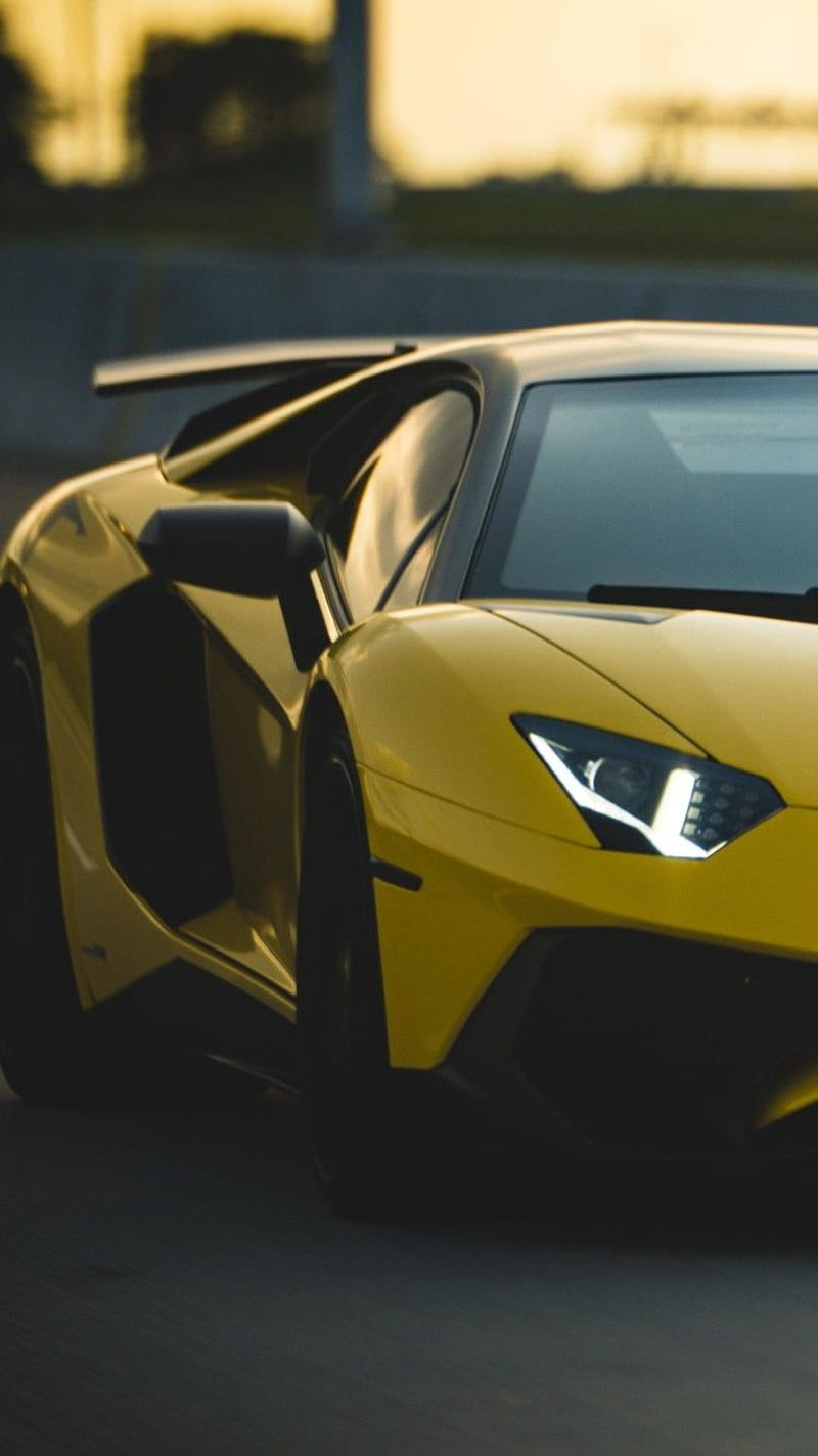 Yellow Lamborghini, carros, lambo, HD phone wallpaper