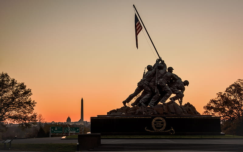 Raising the Flag on Iwo Jima, marines, Iwo Jima, flag, WWII, HD wallpaper |  Peakpx