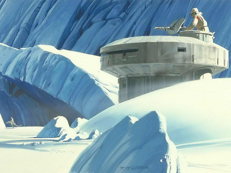 hoth rebl base, rebel fighters, snow, ton ton, watch tower, cave, HD wallpaper