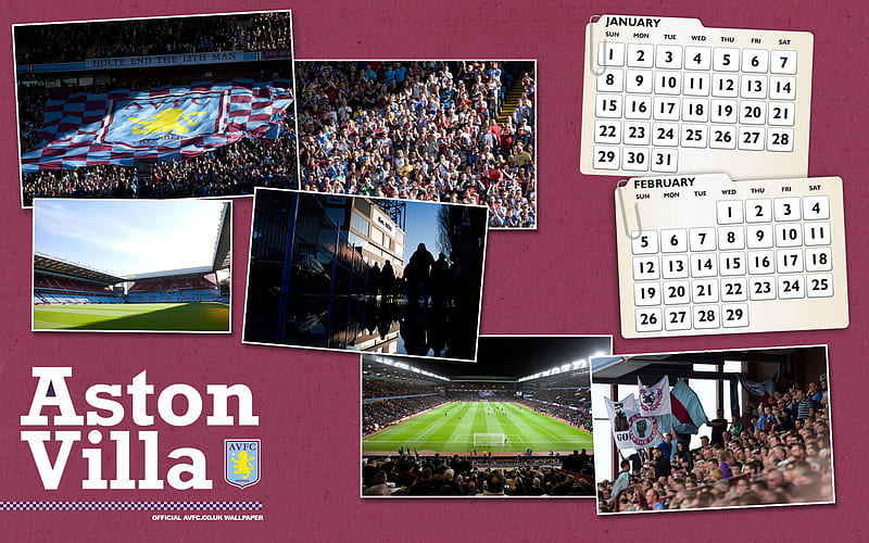 Villa calendar 2012-Aston Villa football club, HD wallpaper