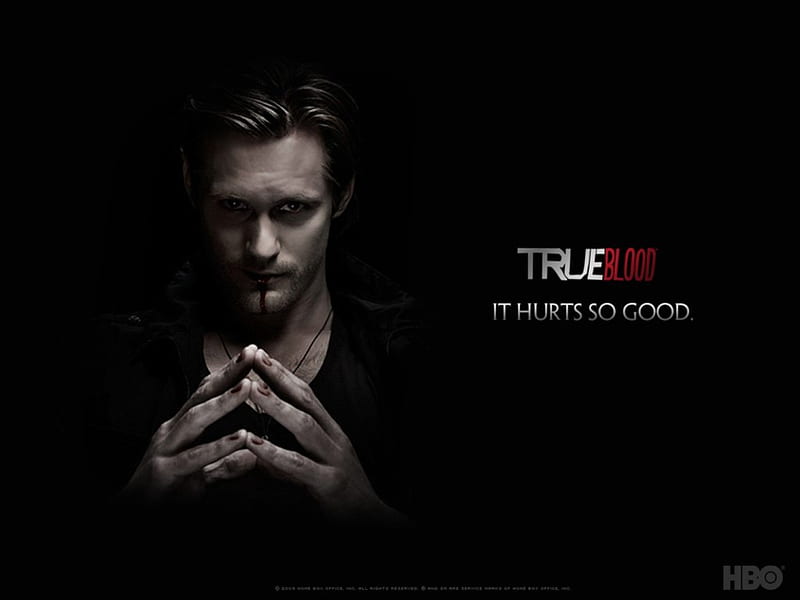 True Blood - Eric, true blood, alexander skarsgard, vampires, tv series, vampire, hbo, eric northman, HD wallpaper