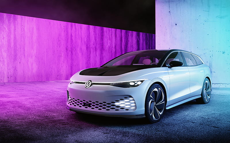 Volkswagen ID Space Vizzion Concept, 2019, electric concept, exterior, front view, German cars, electric cars, Volkswagen, HD wallpaper