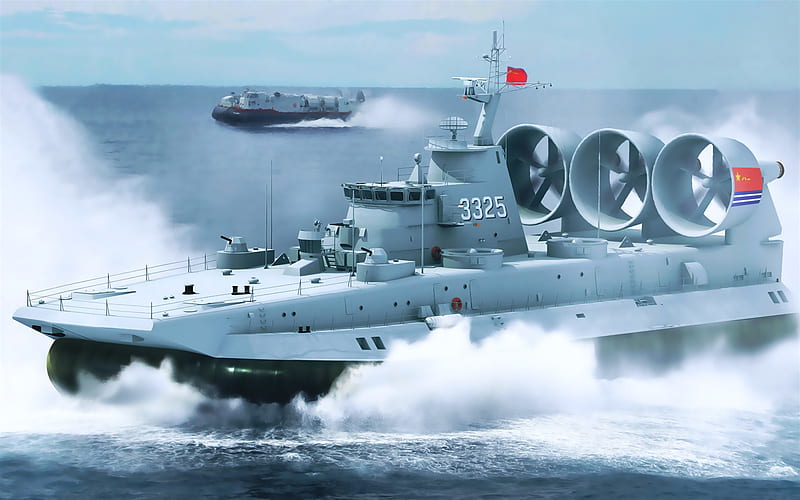 3325, Chinese Navy, military ships, landing ship, sea, Bison, HD wallpaper