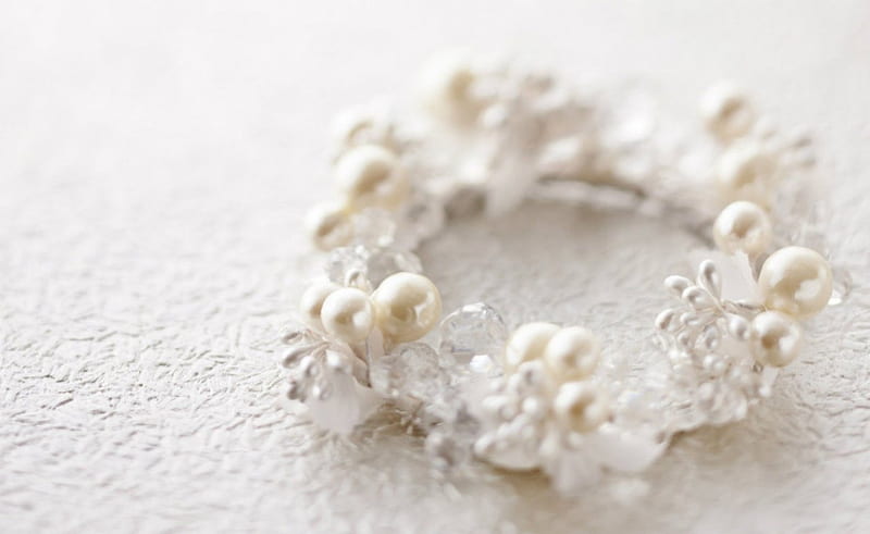 Bracelet, accessories, pearl, white, HD wallpaper