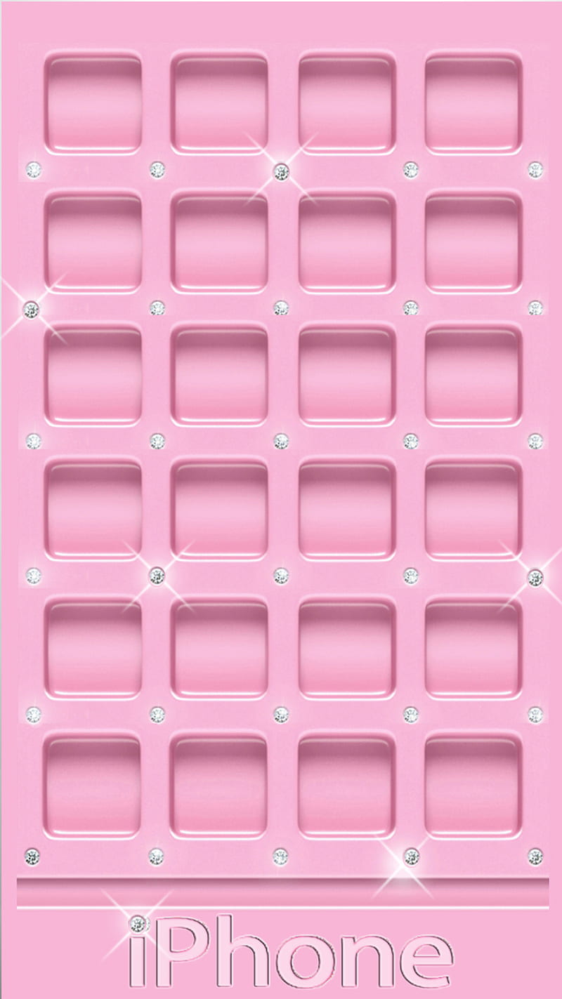 Pink, bling, desenho, diamond, iphone, logos, shelf, HD phone wallpaper