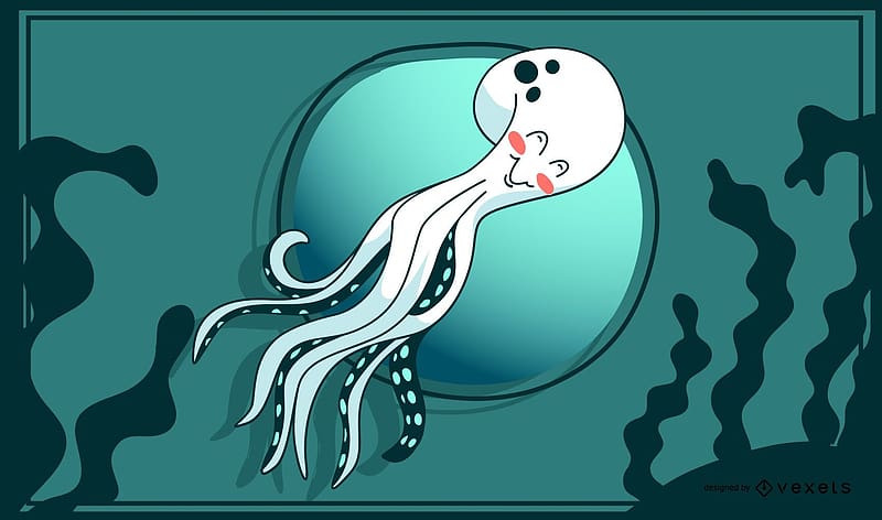 Octopus, blue, white, fantasy, vexels, caracatita, vector, HD wallpaper