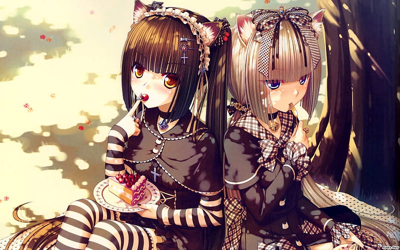 Best Friends, pretty, gothic, anime, friends, HD wallpaper