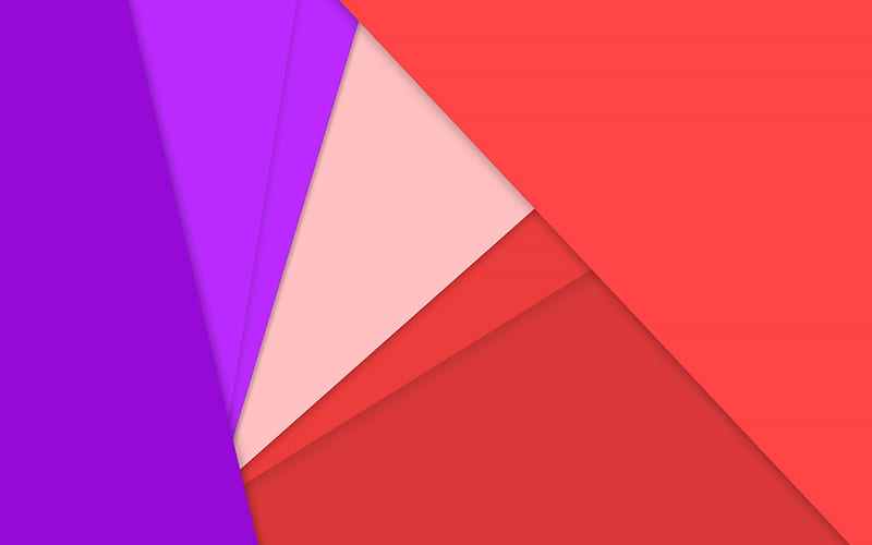 material design, violet and red, colorful triangles, geometric shapes, lollipop, triangles, creative, strips, geometry, colorful backgrounds, HD wallpaper