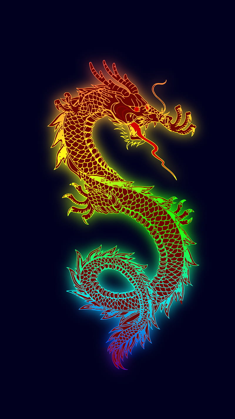 Dragon , blue, blue background, dargon, dragon , dragon , flame, dragon, HD phone wallpaper