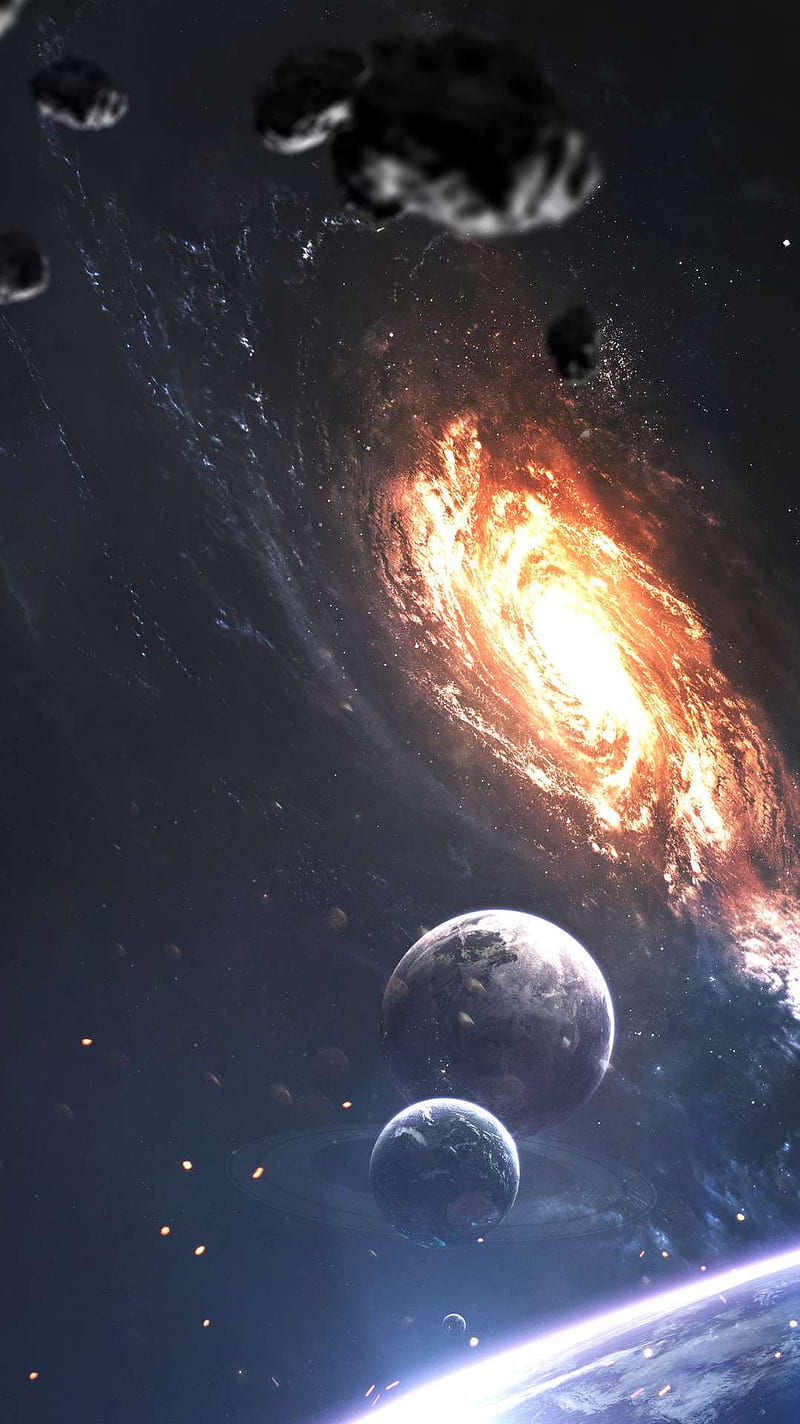 Space Planets Collision IPhone - IPhone : iPhone, Planetary Collision, HD phone wallpaper