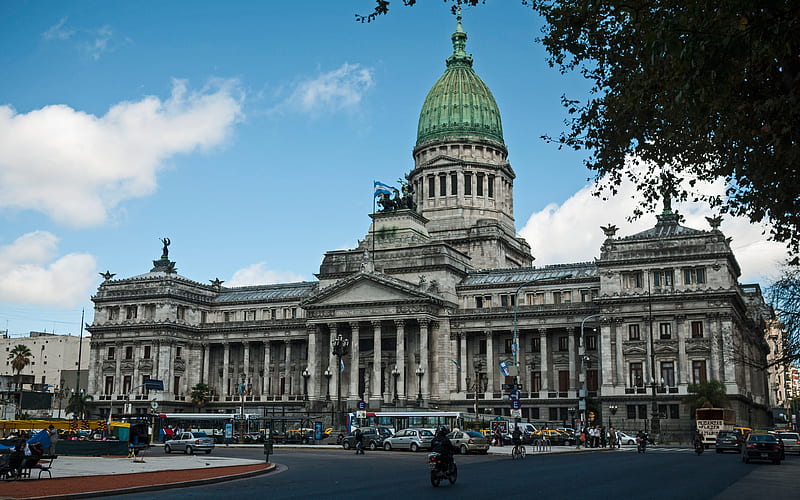 National Congress of Argentina, Palace Neoclassical architecture, Buenos Aires, Congress Square, Argentina, HD wallpaper