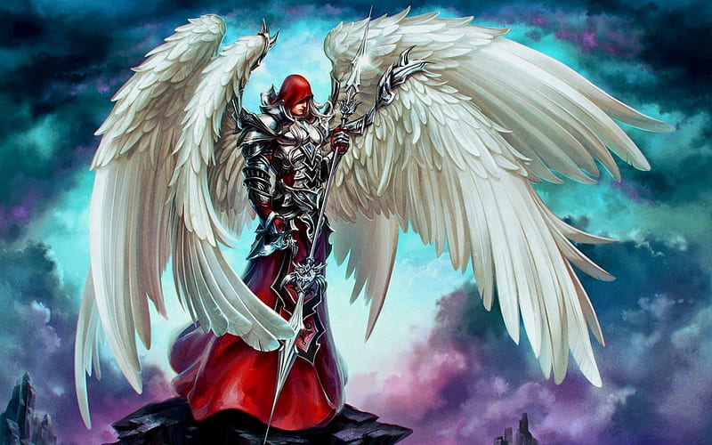 The Final Gaurdian, warrior, fantasy, magic, angel, HD wallpaper | Peakpx