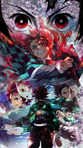 Tanjiro with Green Neon Anime Wallpaper - Demon Slayer Wallpaper