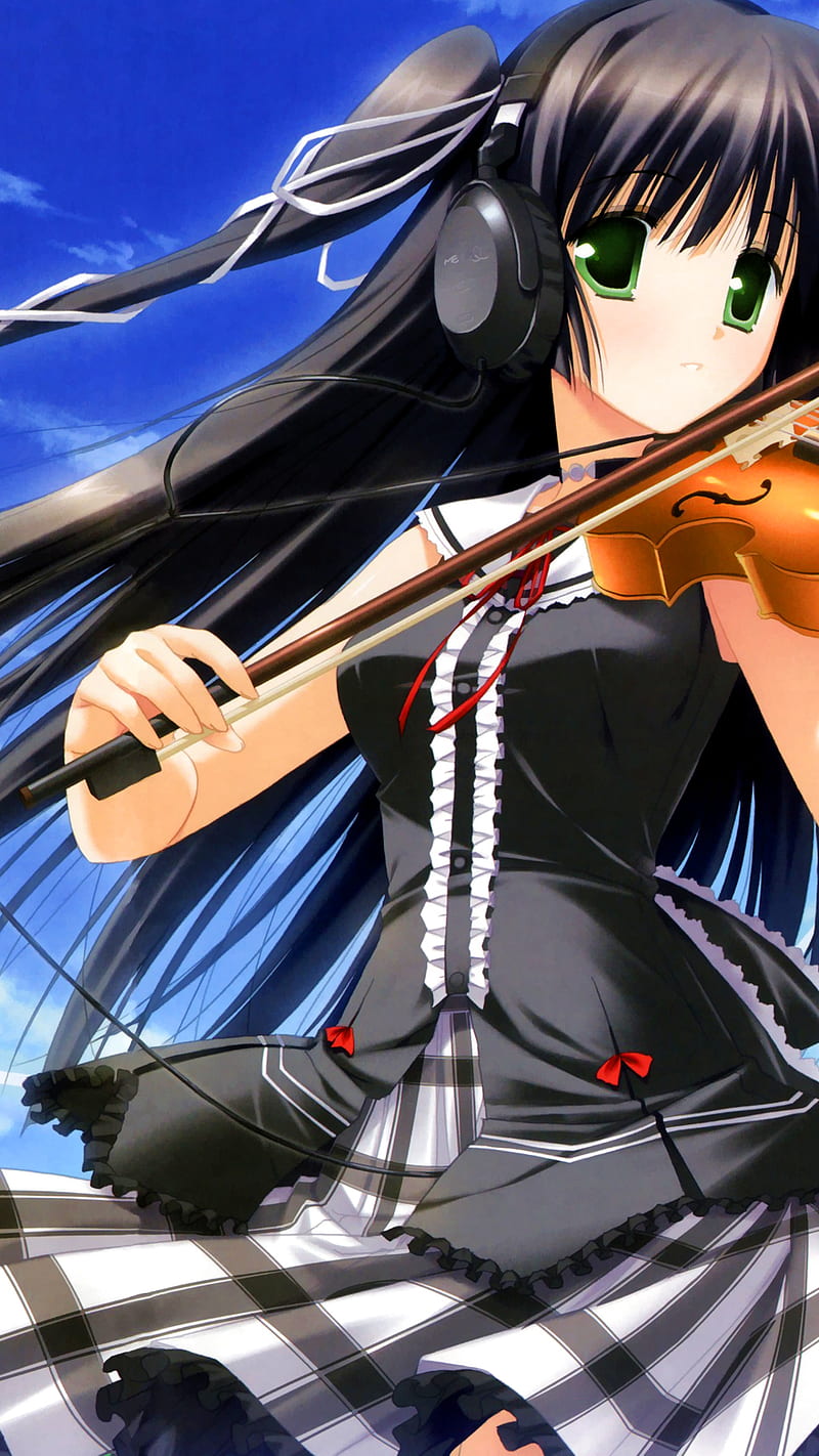 Anime Girl Violin art, colorful music, vibrant, HD phone wallpaper | Peakpx