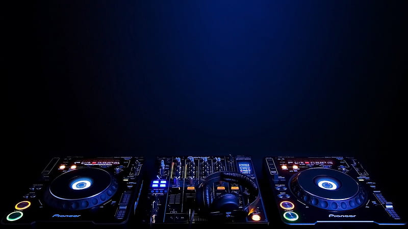 DJ Turntables, unce, music, techno, turntable, flood, dj, HD wallpaper