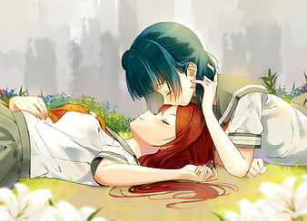 Wallpaper Cute, Profile View, Romance, Shoujo, School Uniform, Anime Couple  - Resolution:3035x2150 - Wallpx