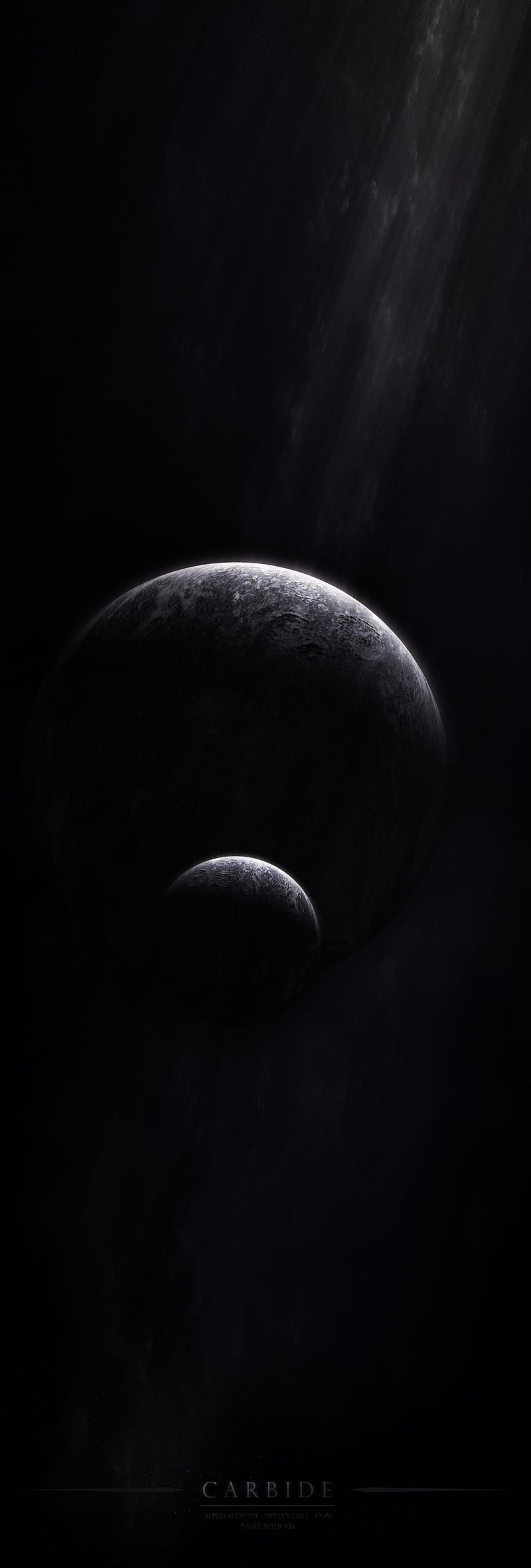 planets, dark, shadow, space, HD phone wallpaper