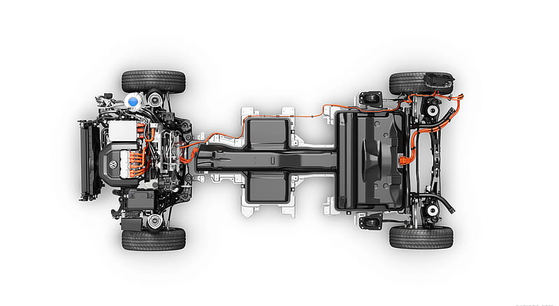 2015 Volkswagen e-Golf - Electric Drive Components - Technical Drawing , car, HD wallpaper