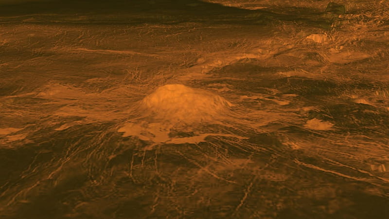 vulcano on Venus, atmosphere, thick, underneath, clouds, HD wallpaper