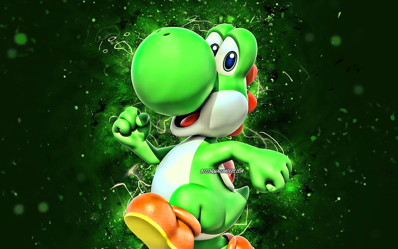 Yoshi dinosaur, green neon lights, Super Mario, creative, Super Mario  characters, HD wallpaper | Peakpx