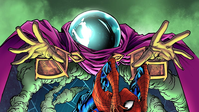 Mysterio And Spider Man Far From Home Spider Man Far From Home, HD wallpaper
