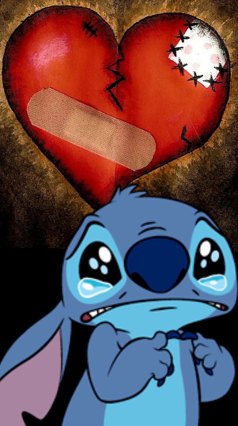 Stitch, broken, heart, lilo, HD phone wallpaper