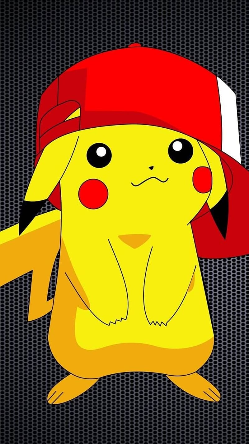 Pokemon Pikachu, With Red Cap, pikachu with red cap, red cap pikachu, HD phone wallpaper
