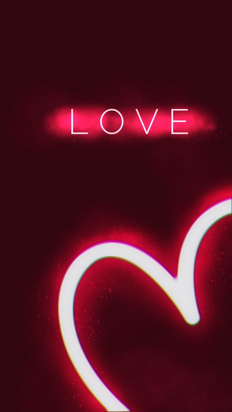Love, Blur, Heart, Kat, Red, Valentine's Day, amoled, light, samsung, text,  HD phone wallpaper | Peakpx